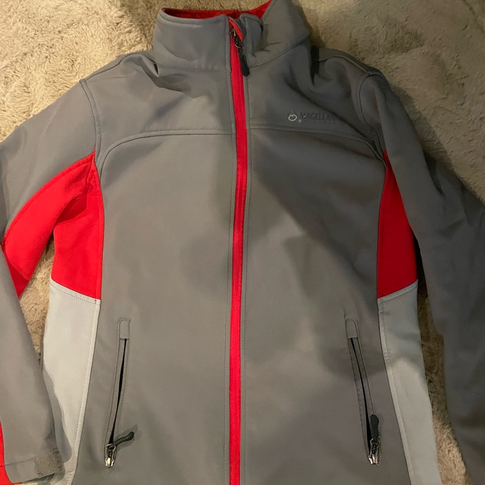Boys Magellan Gray and Red Jacket